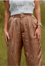 Load image into Gallery viewer, Copper Leaves Satin Trouser
